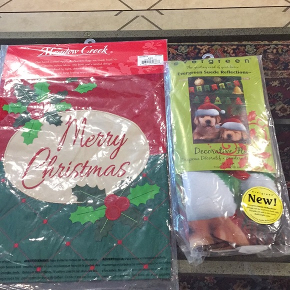 Other - Christmas Decorative Flags NWT